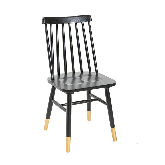 Windsor Chair Black / Golden Dipped Legs