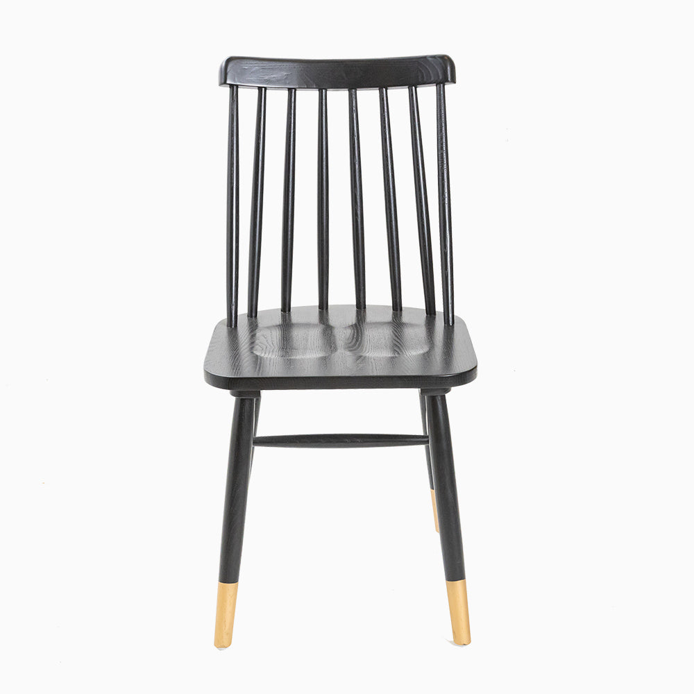 Windsor Chair Black / Golden Dipped Legs