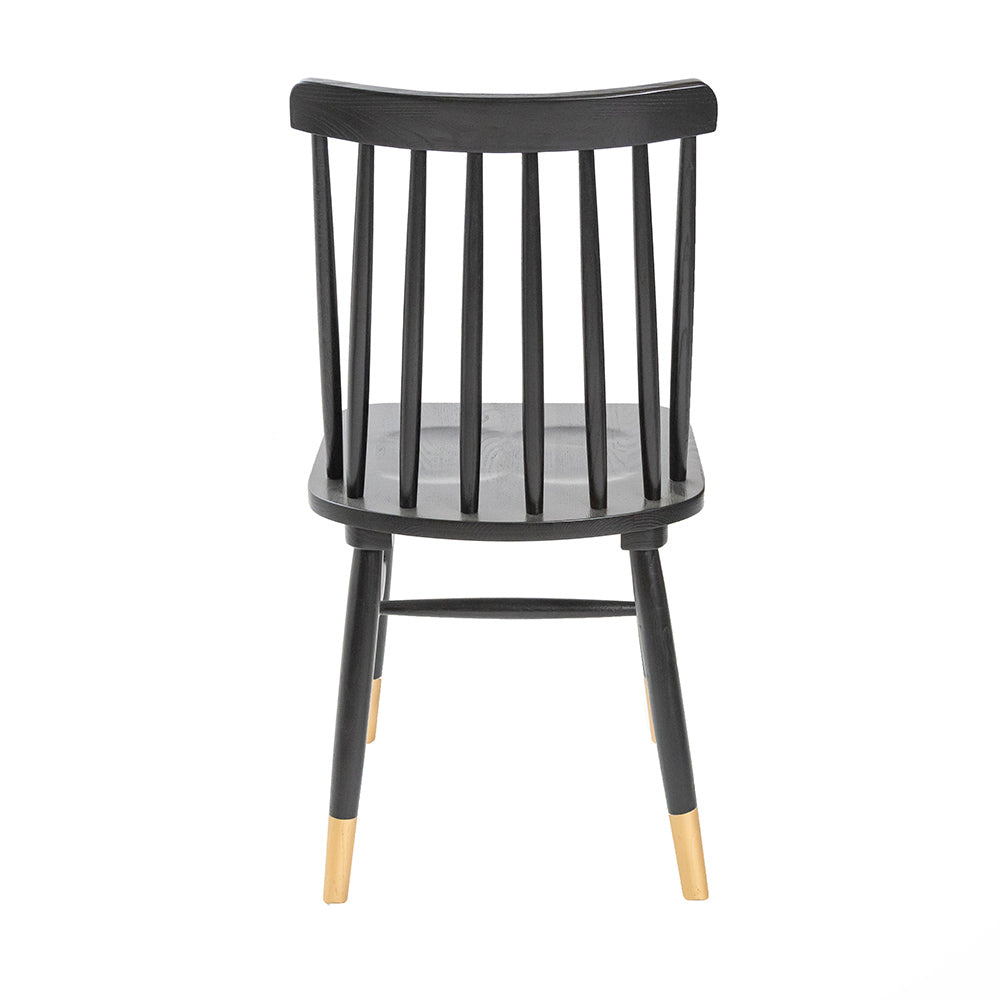 Windsor Chair Black / Golden Dipped Legs