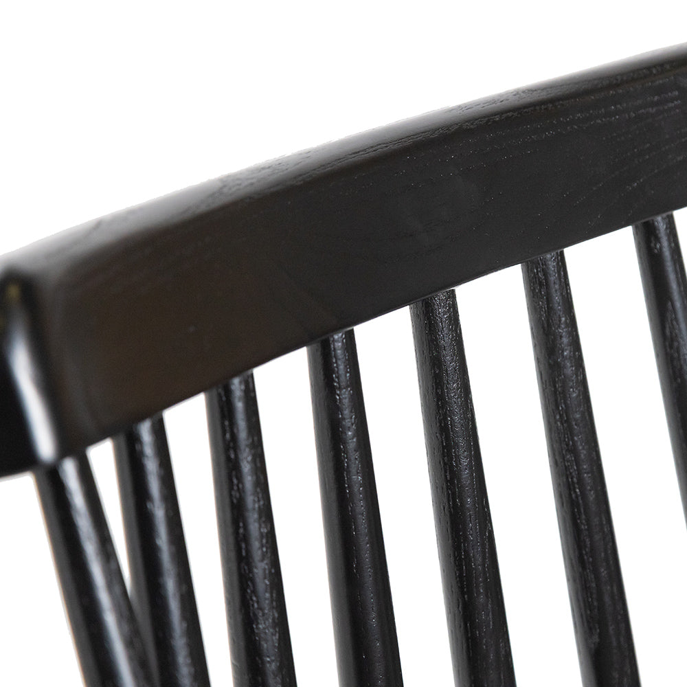 Windsor Chair Black / Golden Dipped Legs