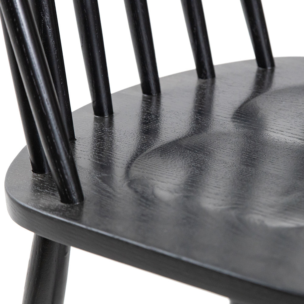 Windsor Chair Black / Golden Dipped Legs