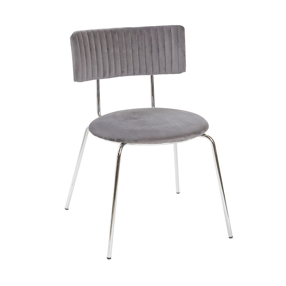 Wave Dining Chair Grey Polyester - Bloomingville