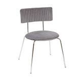 Wave Dining Chair Grey Polyester - Bloomingville