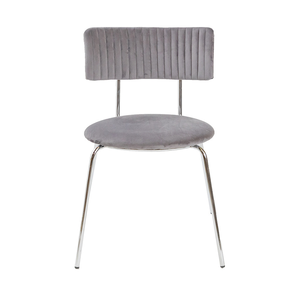 Wave Dining Chair Grey Polyester - Bloomingville