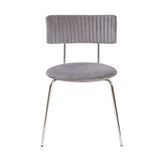 Wave Dining Chair Grey Polyester - Bloomingville
