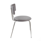 Wave Dining Chair Grey Polyester - Bloomingville