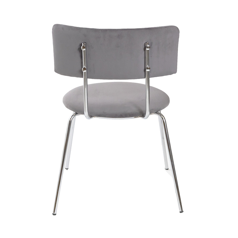 Wave Dining Chair Grey Polyester - Bloomingville