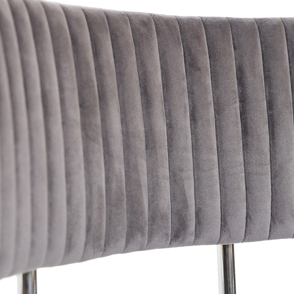 Wave Dining Chair Grey Polyester - Bloomingville