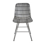 HKliving Rattan Dining Chair Black