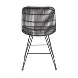 HKliving Rattan Dining Chair Black