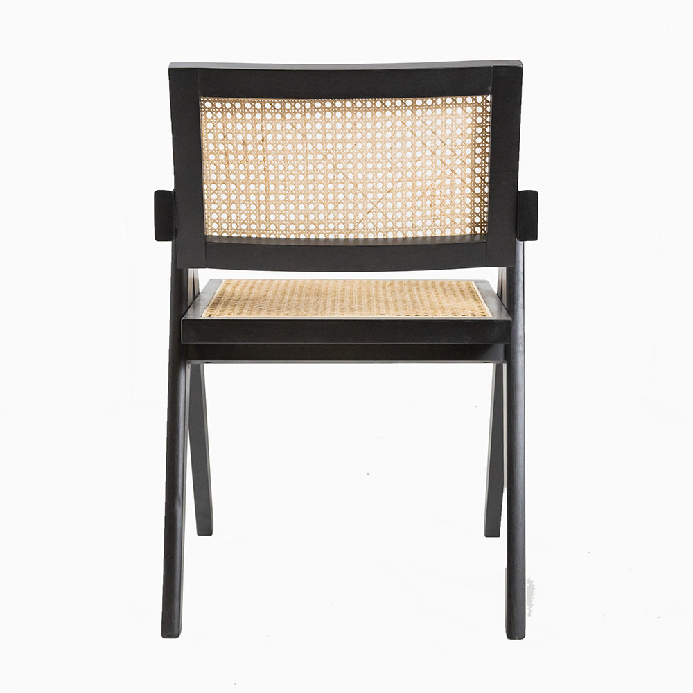 Pierre Jeanneret Style Chair Black