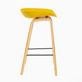 Vogue Back Bar Stool - Yellow