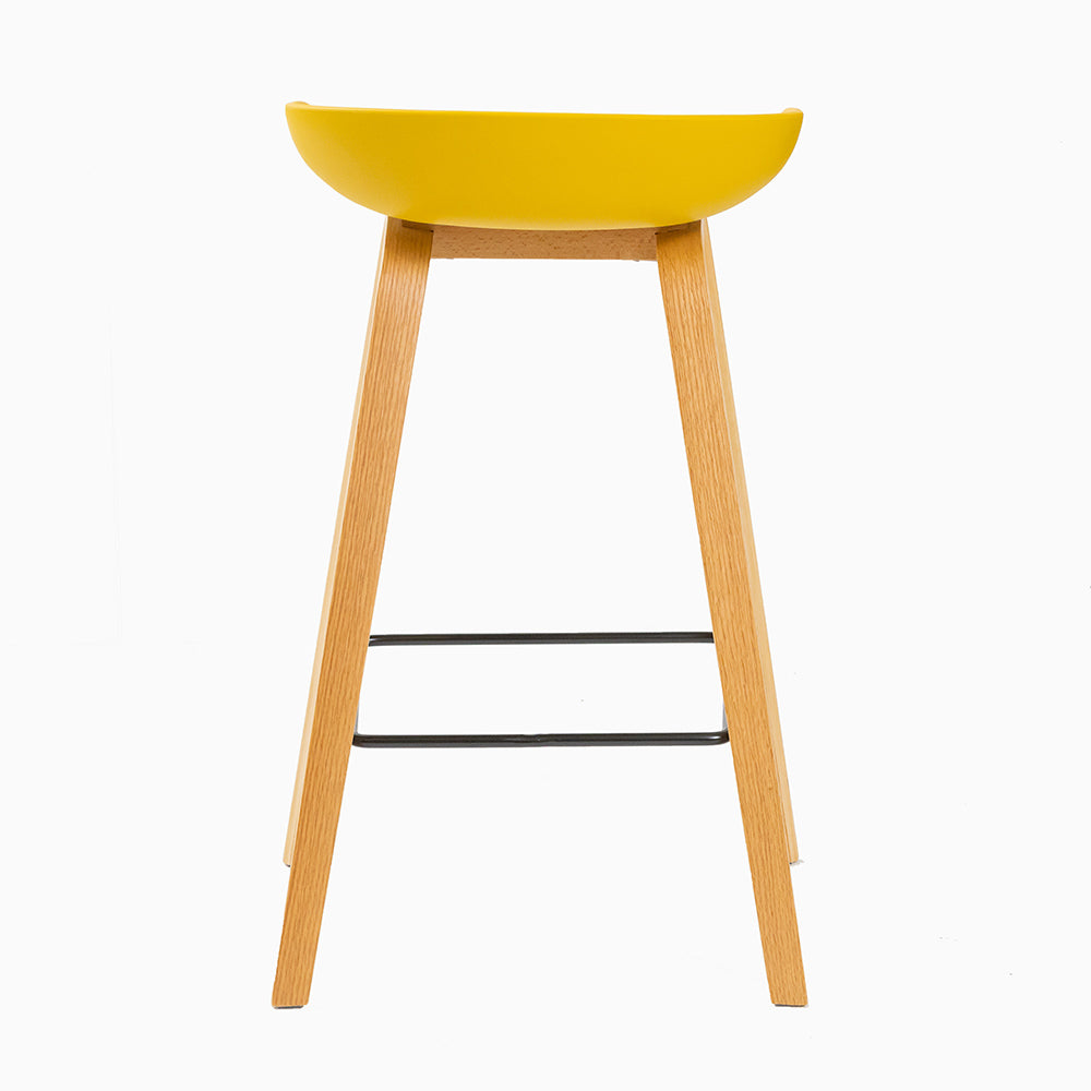 Vogue Back Bar Stool - Yellow