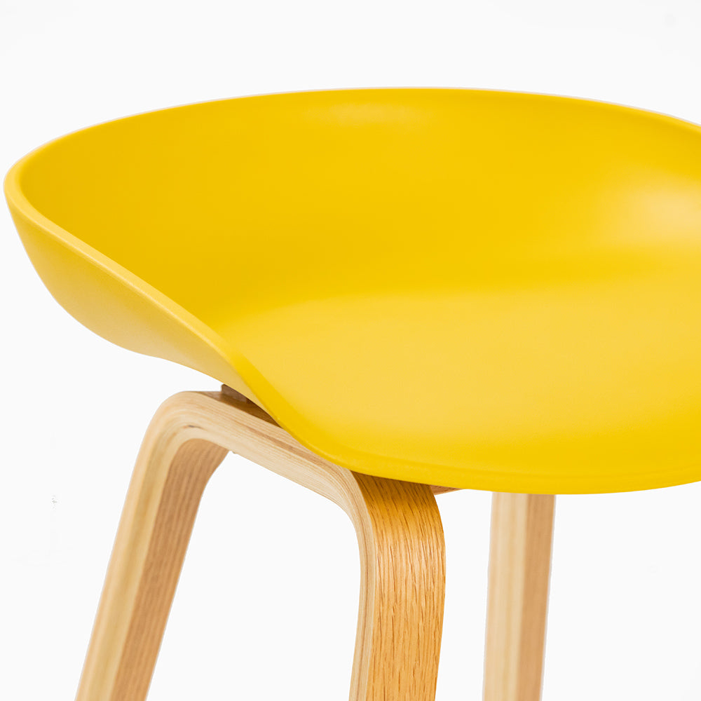 Vogue Back Bar Stool - Yellow