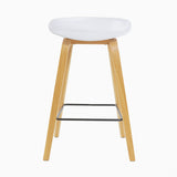 Vogue Low Back Bar Stool - White