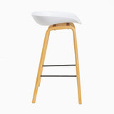 Vogue Low Back Bar Stool - White