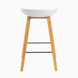 Vogue Low Back Bar Stool - White