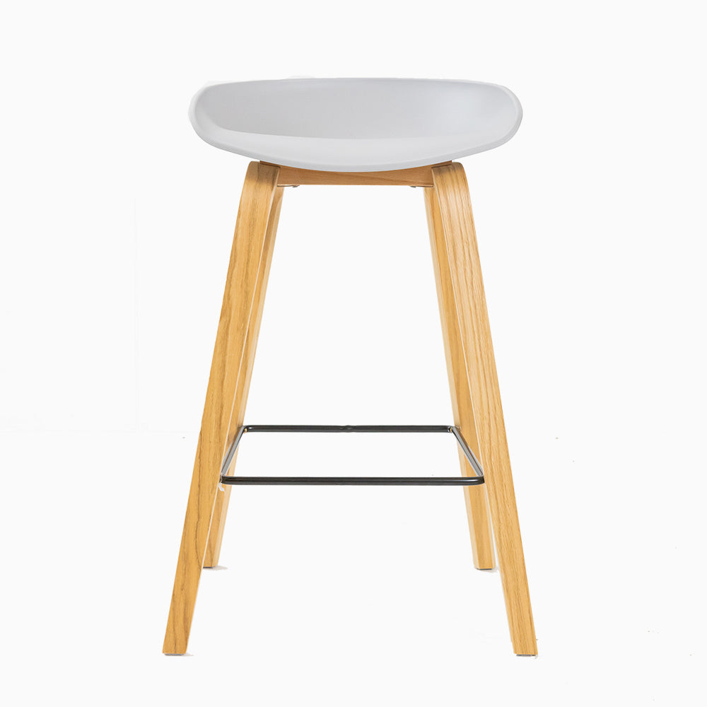 Vogue Low Back Bar Stool - Light Grey