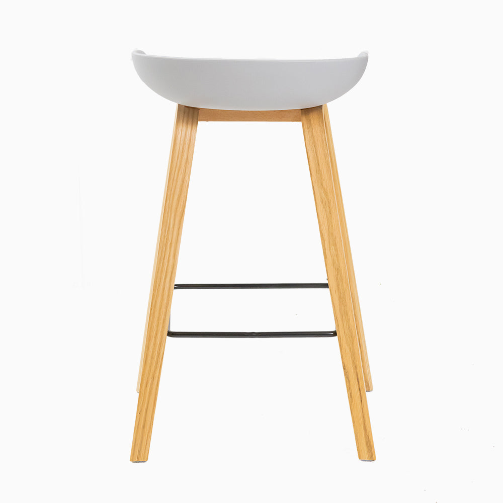 Vogue Low Back Bar Stool - Light Grey