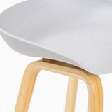 Vogue Low Back Bar Stool - Light Grey