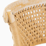 French Style Wicker Back Chair Natural / Whitewashed