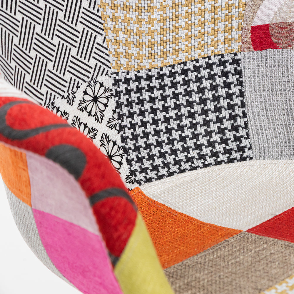 Charles Ray Eames Style DAW Chair Patchwork Upholstery