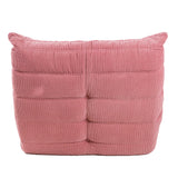 Togo Style Sofa Pastel Pink Corduroy 1 Seater