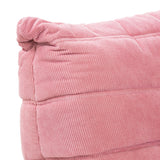 Togo Style Sofa Pastel Pink Corduroy 2 Seater