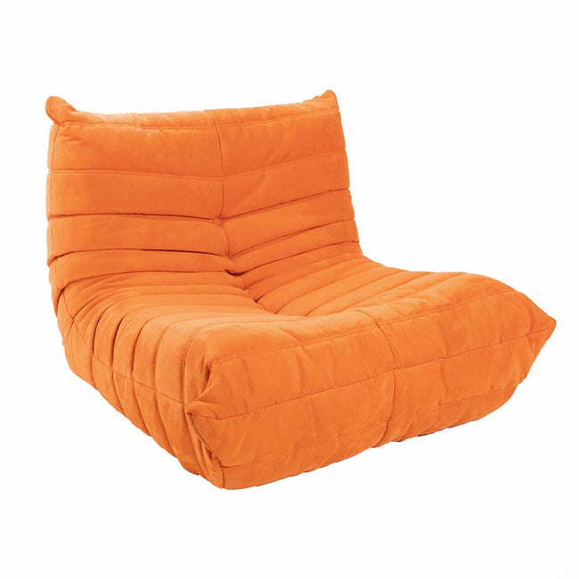 Togo Style Sofa Orange Suede