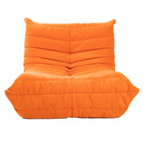 Togo Style Sofa Orange Suede