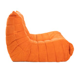 Togo Style Sofa Orange Suede