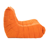 Togo Style Sofa Orange Suede
