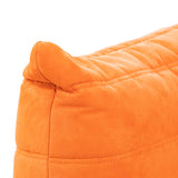 Togo Style Sofa Orange Suede 2 Seater