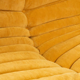 Togo Style Sofa Mustard Yellow Corduroy 1 Seater