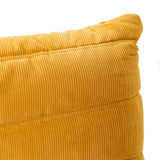 Togo Style Sofa Mustard Yellow Corduroy Corner