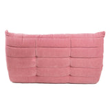 Togo Style Sofa Pastel Pink Corduroy 2 Seater