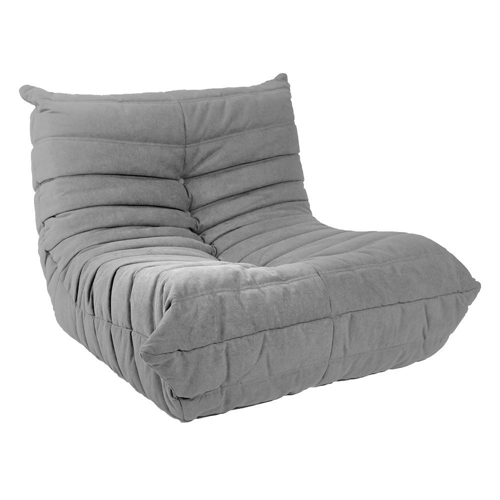Togo Style Sofa Mid Grey 1 Seater