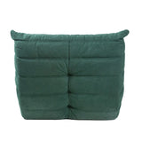 Togo Style Sofa Green Linen 1 Seater