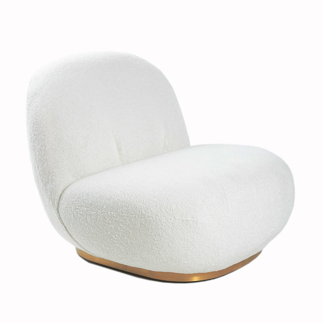 Pacha Style Swivel Lounge Chair White