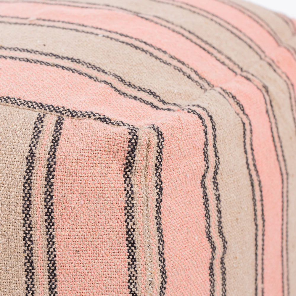 Striped Cotton Pouf  Madam Stoltz