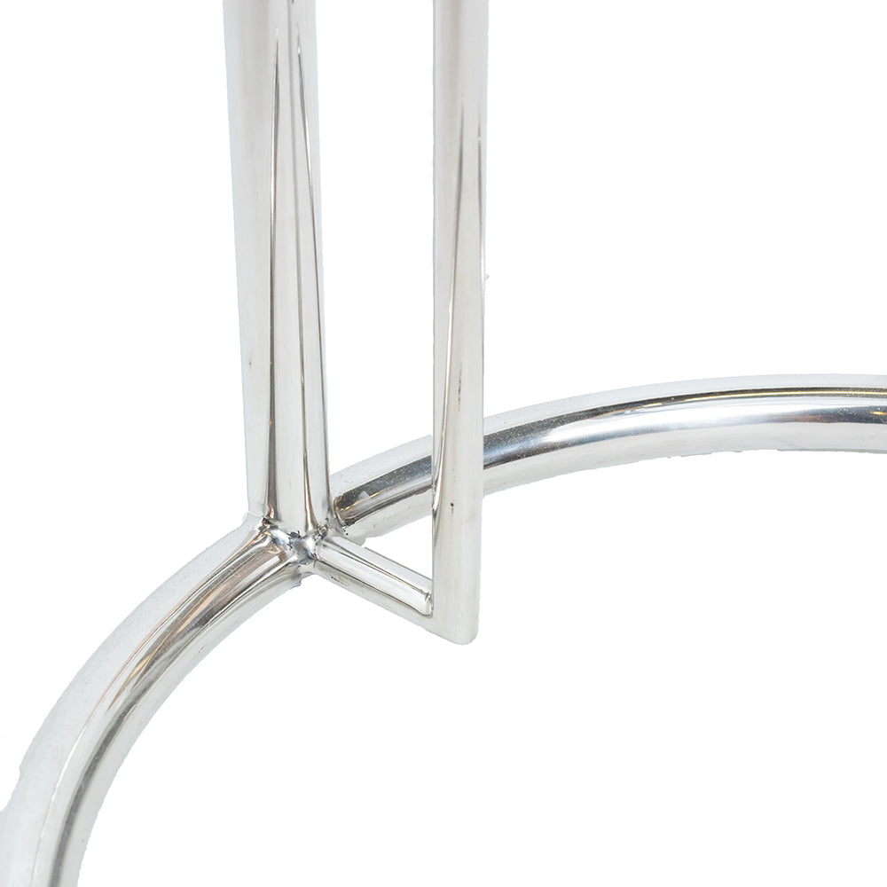 Eileen Gray Style Side Table - Chrome