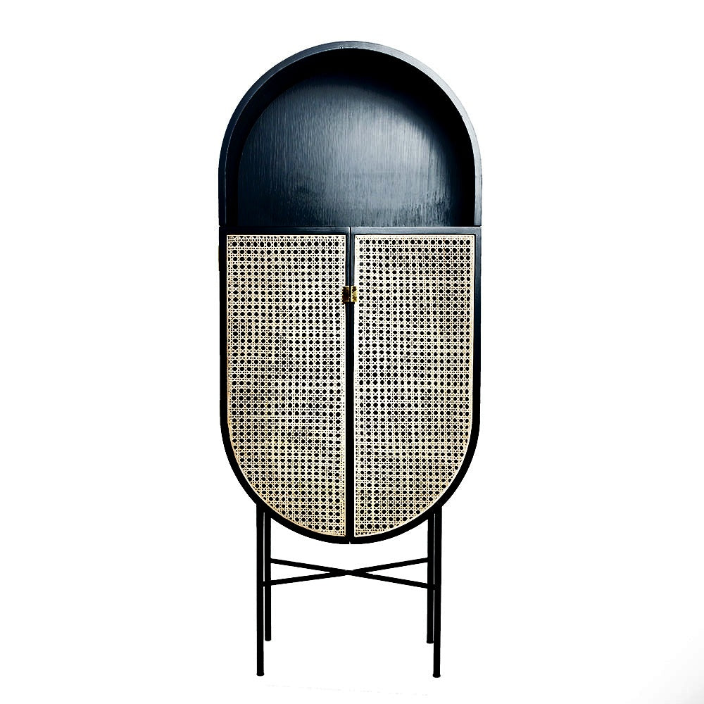 HKliving Retro Oval Cabinet Black