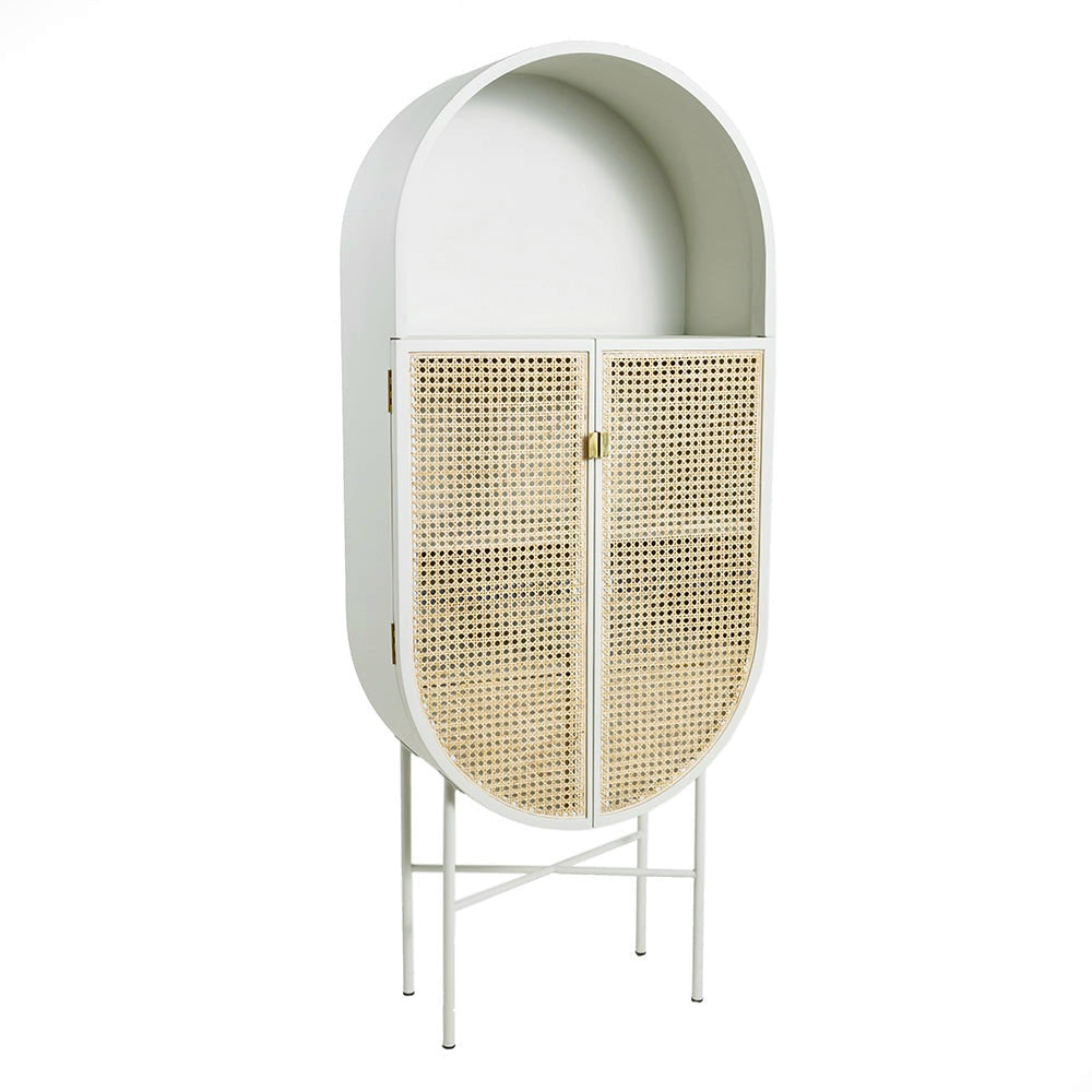 HKliving Retro Oval Cabinet Light Grey/Green