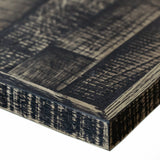Reclaimed Oak Parquete Table Graphite / Star Frame by Strachel A.F.