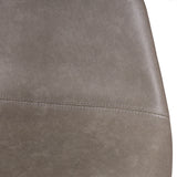 Vogue Faux Leather Grey Arm Chair - Metal Legs