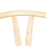 Hans J Wegner style Wishbone Chair - Natural / Tan Faux Seat