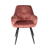 Carver Dining Chair Pink Velvet