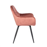 Carver Dining Chair Pink Velvet