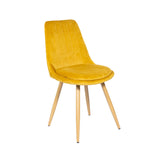 Bueno Dining Chair Mustard Yellow Velvet