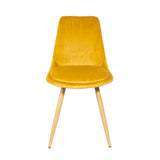 Bueno Dining Chair Mustard Yellow Velvet